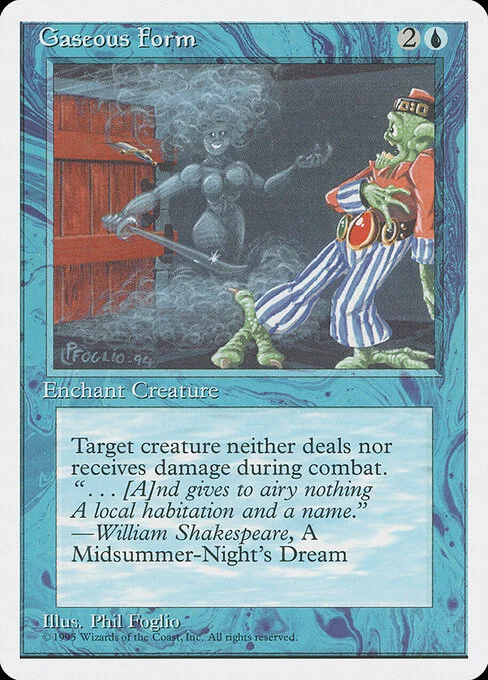 Gaseous Form, carta Magic di tipo Enchantment — Aura illustrata da Phil Foglio