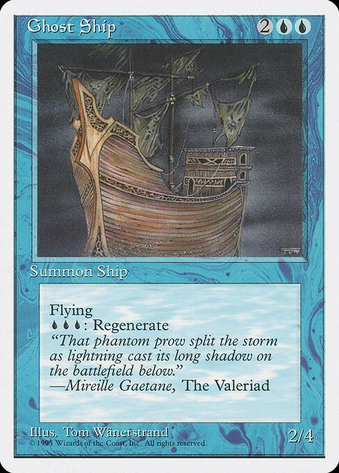Ghost Ship, carta Magic di tipo Creature — Spirit illustrata da Tom Wänerstrand