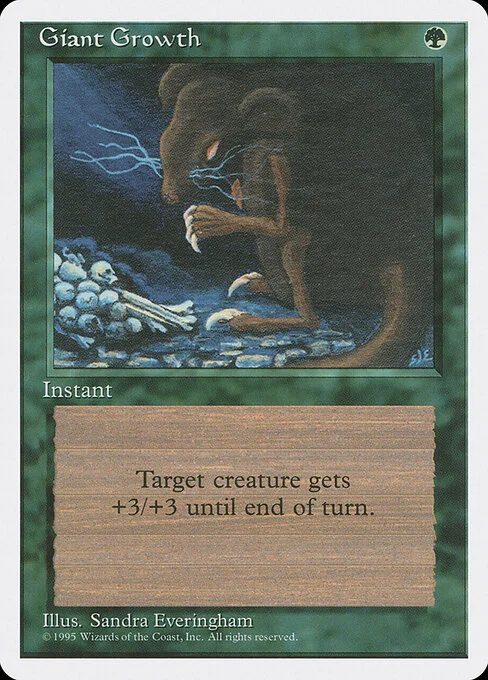 Giant Growth, carta Magic di tipo Instant illustrata da Sandra Everingham
