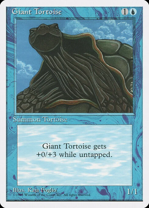 Giant Tortoise, carta Magic di tipo Creature — Turtle illustrata da Kaja Foglio