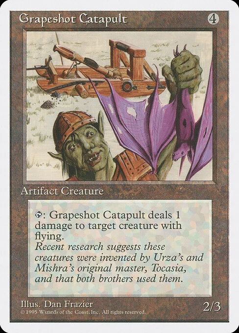 Grapeshot Catapult, carta Magic di tipo Artifact Creature — Construct illustrata da Dan Frazier