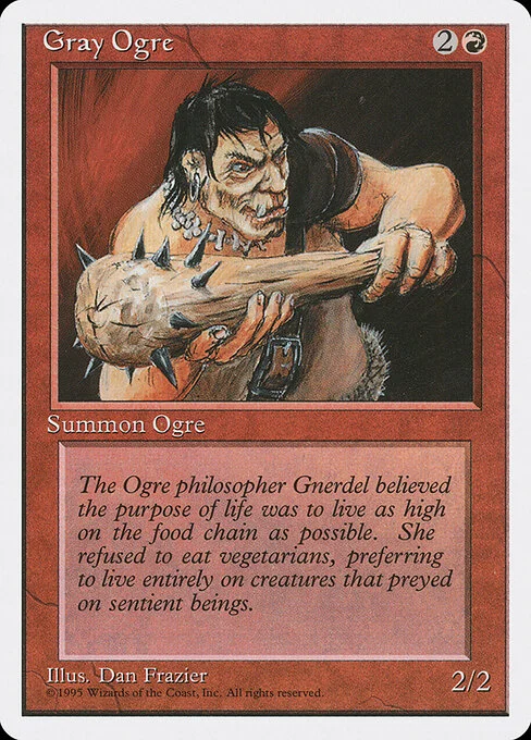 Gray Ogre, carta Magic di tipo Creature — Ogre illustrata da Dan Frazier