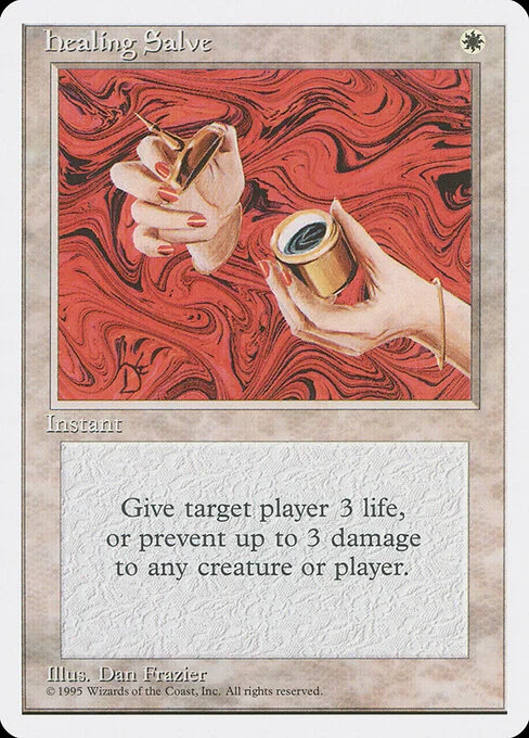 Healing Salve, carta Magic di tipo Instant illustrata da Dan Frazier