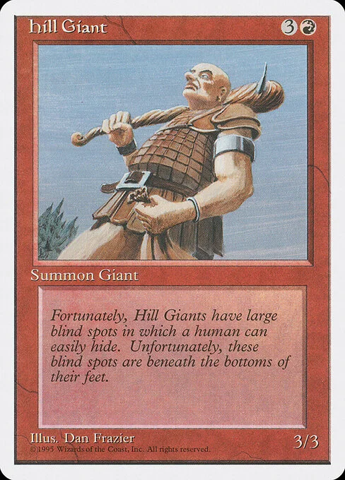 Hill Giant, carta Magic di tipo Creature — Giant illustrata da Dan Frazier