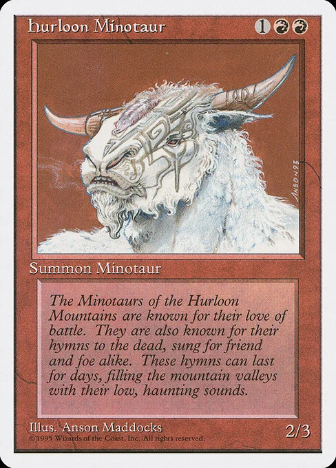 Hurloon Minotaur, carta Magic di tipo Creature — Minotaur illustrata da Anson Maddocks