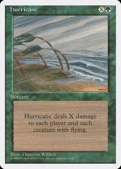 Hurricane, carta Magic di tipo Sorcery illustrata da Dameon Willich