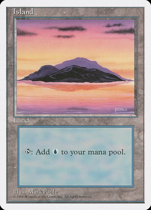Island, carta Magic di tipo Basic Land — Island illustrata da Mark Poole
