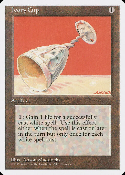 Ivory Cup, carta Magic di tipo Artifact illustrata da Anson Maddocks
