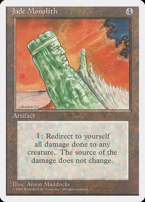 Jade Monolith, carta Magic di tipo Artifact illustrata da Anson Maddocks