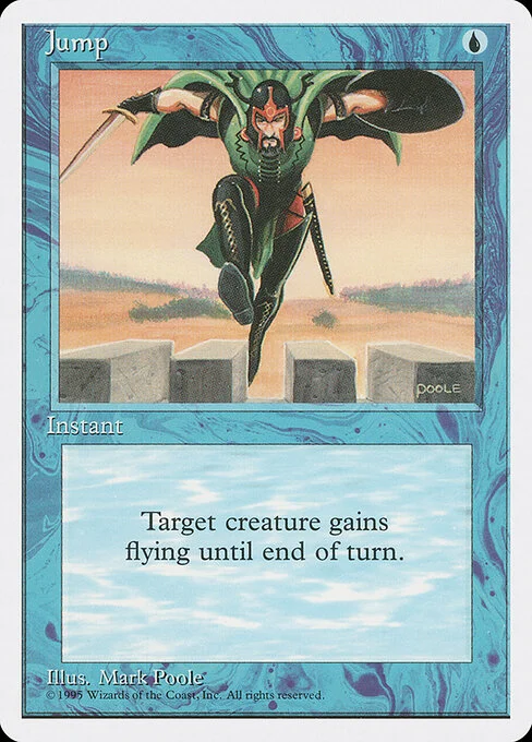 Jump, carta Magic di tipo Instant illustrata da Mark Poole