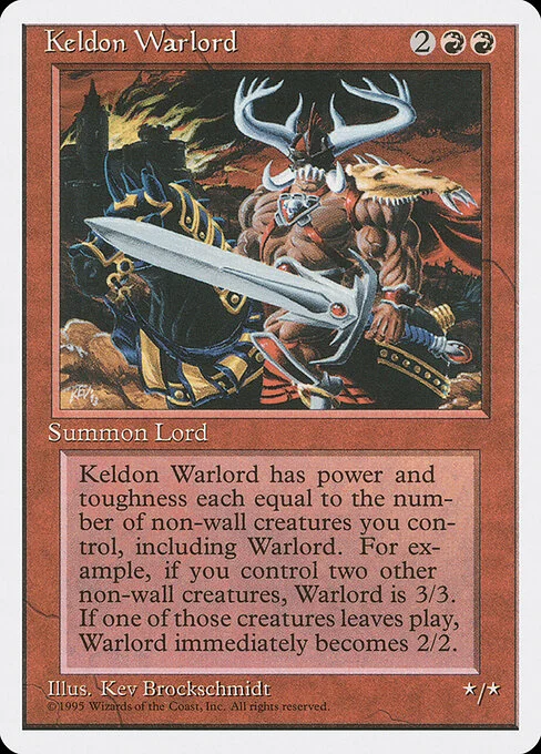 Keldon Warlord, carta Magic di tipo Creature — Human Barbarian illustrata da Kev Brockschmidt