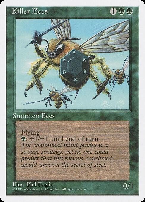 Killer Bees, carta Magic di tipo Creature — Insect illustrata da Phil Foglio