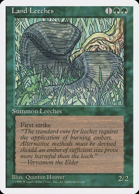 Land Leeches, carta Magic di tipo Creature — Leech illustrata da Quinton Hoover
