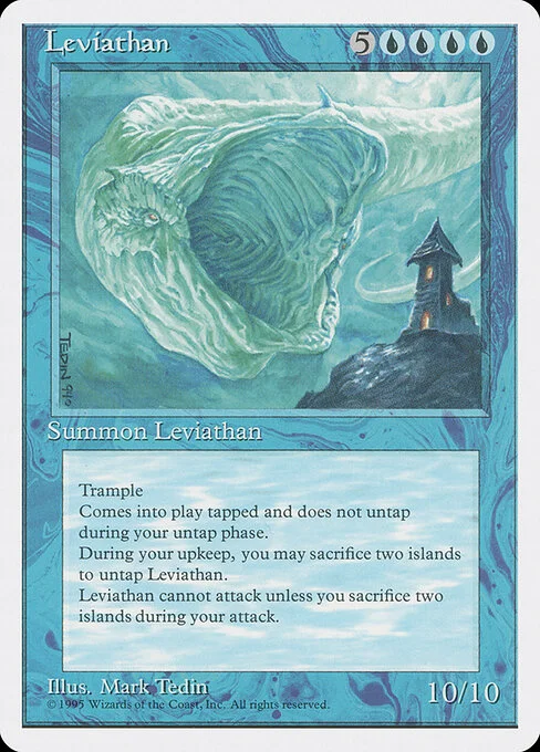 Leviathan, carta Magic di tipo Creature — Leviathan illustrata da Mark Tedin