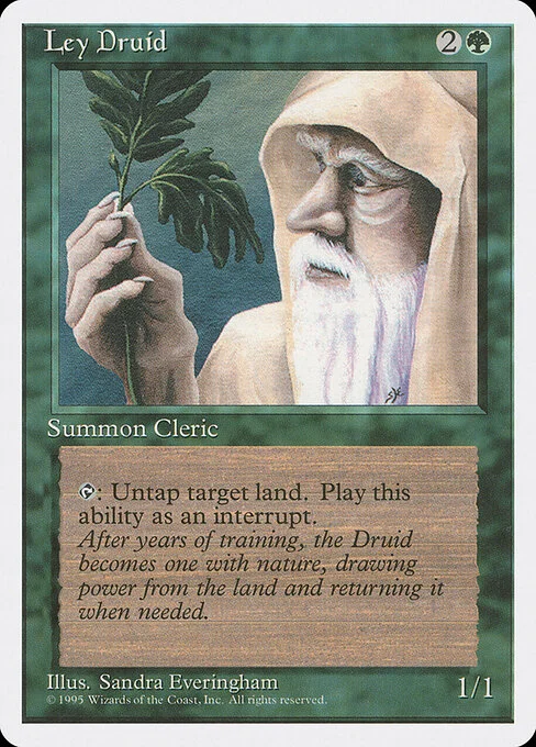 Ley Druid, carta Magic di tipo Creature — Human Druid illustrata da Sandra Everingham