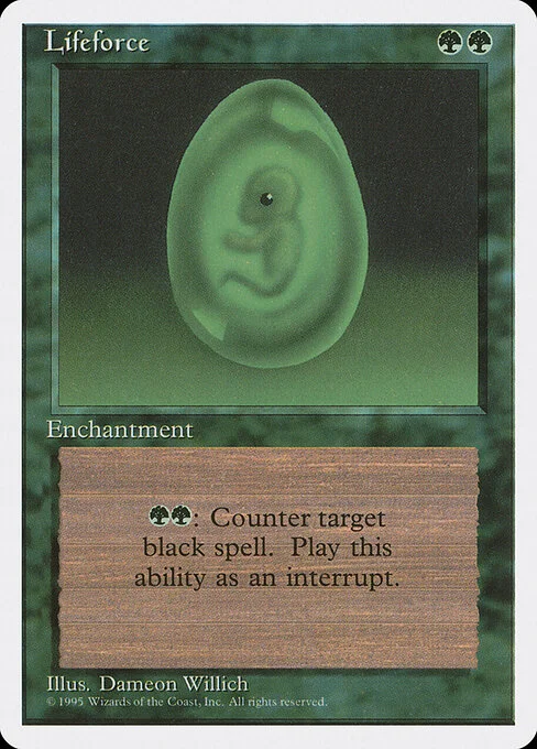 Lifeforce, carta Magic di tipo Enchantment illustrata da Dameon Willich