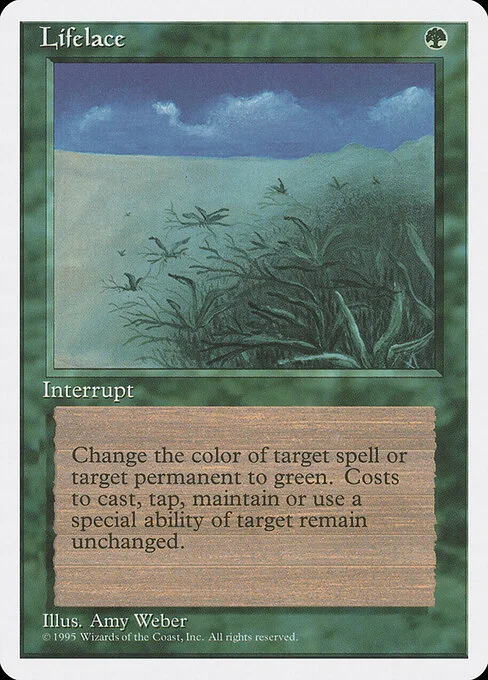 Lifelace, carta Magic di tipo Instant illustrata da Amy Weber