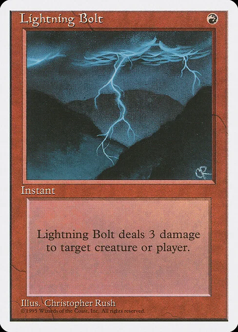 Lightning Bolt, carta Magic di tipo Instant illustrata da Christopher Rush