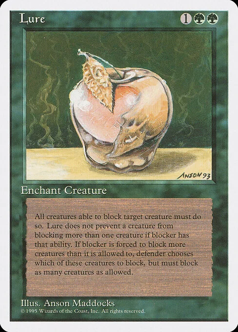 Lure, carta Magic di tipo Enchantment — Aura illustrata da Anson Maddocks