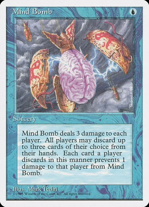 Mind Bomb, carta Magic di tipo Sorcery illustrata da Mark Tedin