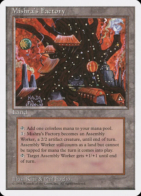 Mishra's Factory, carta Magic di tipo Land illustrata da Kaja Foglio & Phil Foglio