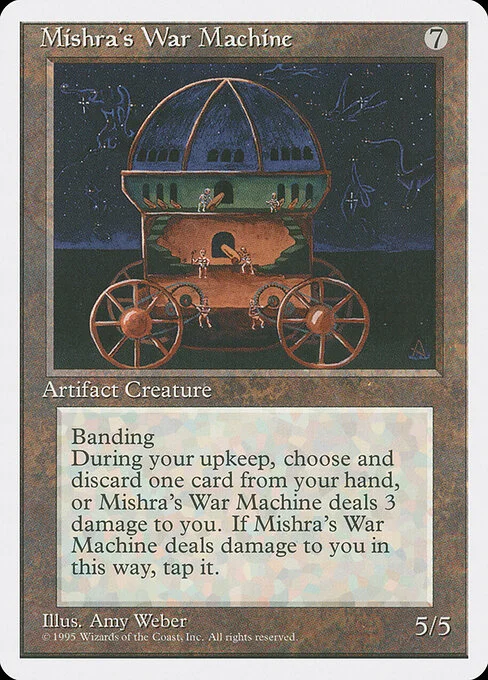 Mishra's War Machine, carta Magic di tipo Artifact Creature — Juggernaut illustrata da Amy Weber