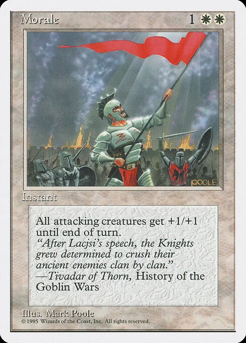 Morale, carta Magic di tipo Instant illustrata da Mark Poole