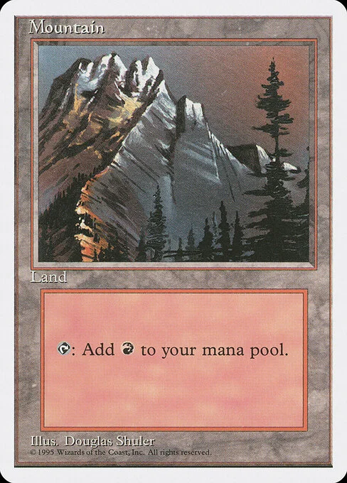 Mountain, carta Magic di tipo Basic Land — Mountain illustrata da Douglas Shuler