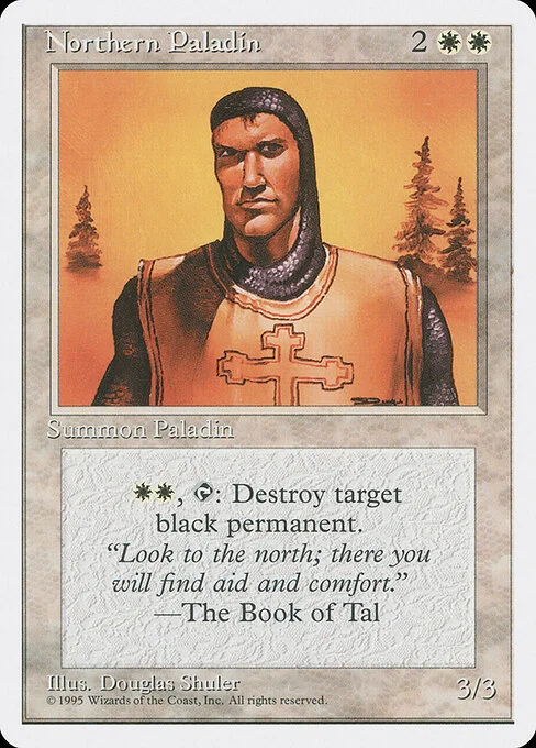 Northern Paladin, carta Magic di tipo Creature — Human Knight illustrata da Douglas Shuler