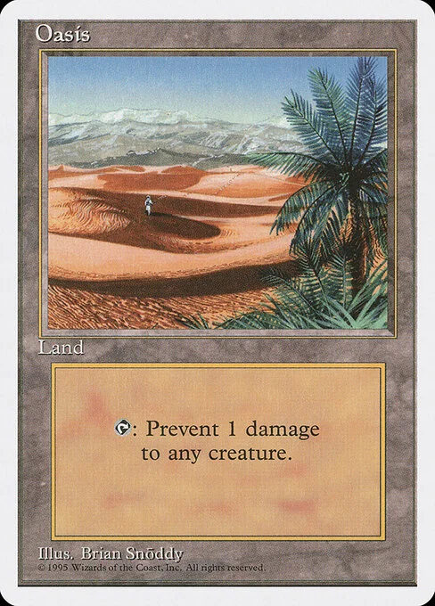 Oasis, carta Magic di tipo Land illustrata da Brian Snõddy