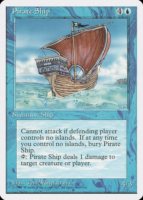 Pirate Ship, carta Magic di tipo Creature — Human Pirate illustrata da Tom Wänerstrand