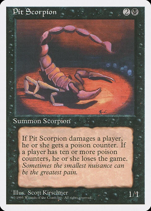 Pit Scorpion, carta Magic di tipo Creature — Scorpion illustrata da Scott Kirschner