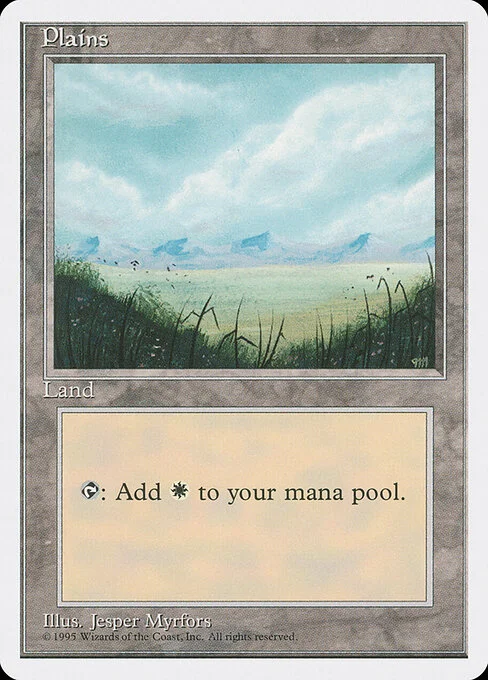 Plains, carta Magic di tipo Basic Land — Plains illustrata da Jesper Myrfors