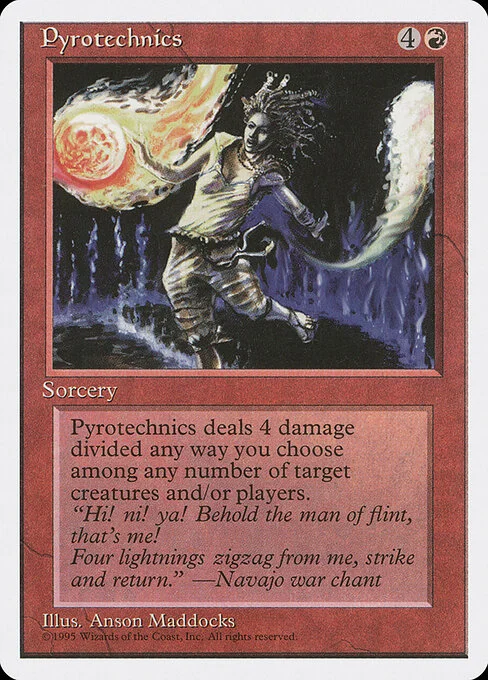 Pyrotechnics, carta Magic di tipo Sorcery illustrata da Anson Maddocks