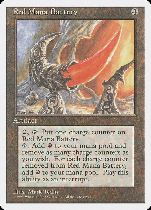 Red Mana Battery, carta Magic di tipo Artifact illustrata da Mark Tedin