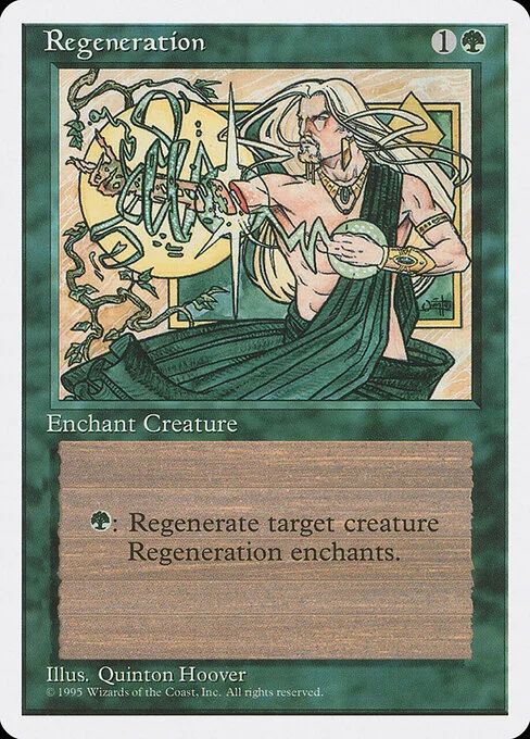 Regeneration, carta Magic di tipo Enchantment — Aura illustrata da Quinton Hoover