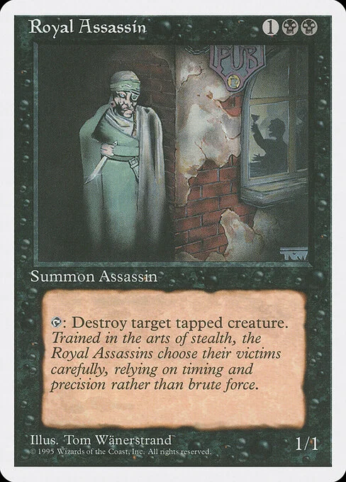 Royal Assassin, carta Magic di tipo Creature — Human Assassin illustrata da Tom Wänerstrand