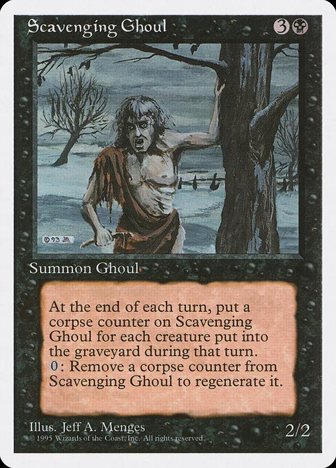 Scavenging Ghoul, carta Magic di tipo Creature — Zombie illustrata da Jeff A. Menges