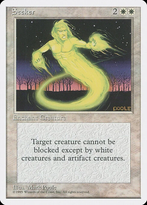 Seeker, carta Magic di tipo Enchantment — Aura illustrata da Mark Poole