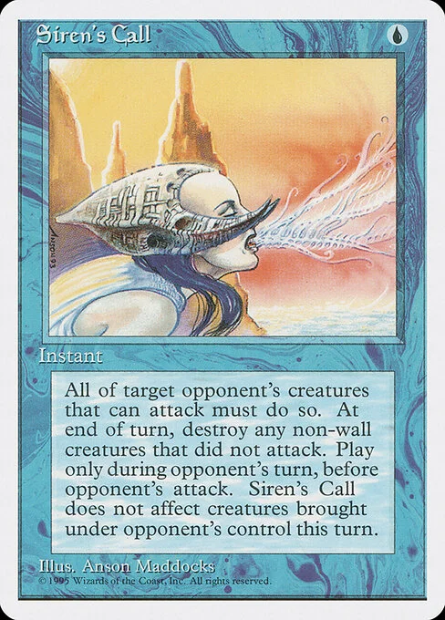 Siren's Call, carta Magic di tipo Instant illustrata da Anson Maddocks