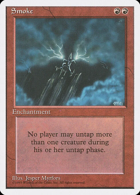 Smoke, carta Magic di tipo Enchantment illustrata da Jesper Myrfors