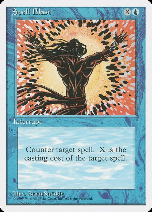 Spell Blast, carta Magic di tipo Instant illustrata da Brian Snõddy