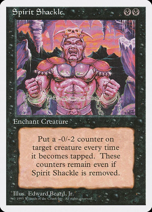 Spirit Shackle, carta Magic di tipo Enchantment — Aura illustrata da Edward P. Beard, Jr.