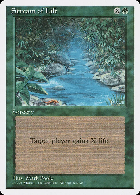 Stream of Life, carta Magic di tipo Sorcery illustrata da Mark Poole