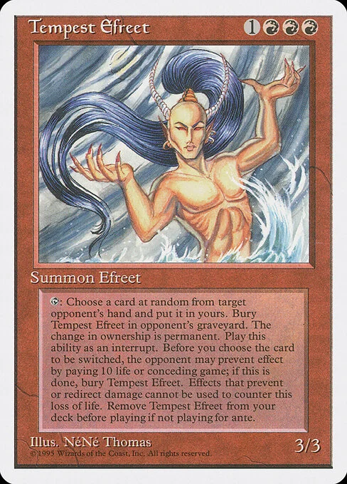 Tempest Efreet, carta Magic di tipo Creature — Efreet illustrata da NéNé Thomas