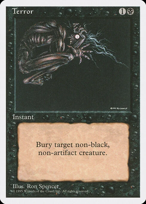 Terror, carta Magic di tipo Instant illustrata da Ron Spencer