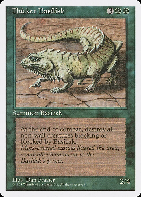 Thicket Basilisk, carta Magic di tipo Creature — Basilisk illustrata da Dan Frazier