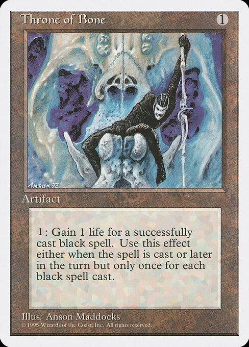 Throne of Bone, carta Magic di tipo Artifact illustrata da Anson Maddocks
