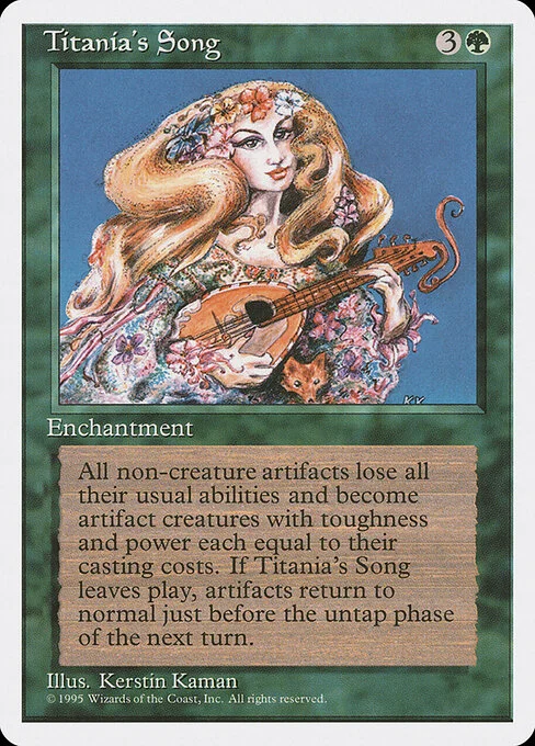 Titania's Song, carta Magic di tipo Enchantment illustrata da Kerstin Kaman