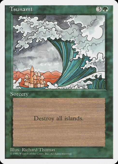 Tsunami, carta Magic di tipo Sorcery illustrata da Richard Thomas